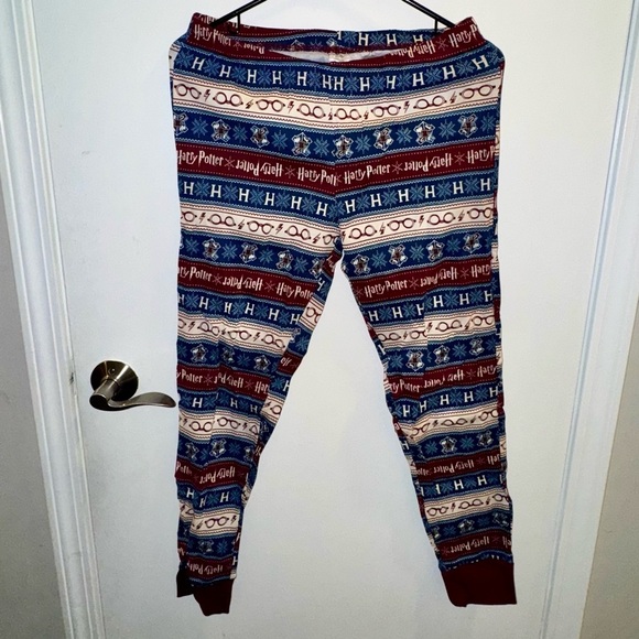Harry Potter Christmas Holiday Pajama PJ Pants Legging Joggers - Picture 1 of 3